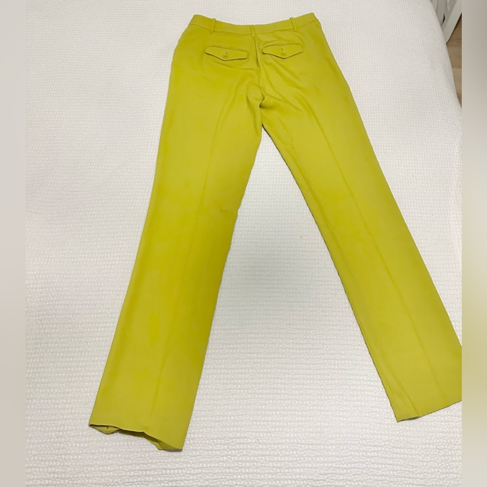 BCBGMaxazria chartreuse blazer pantsuit set - Picture 5 of 8